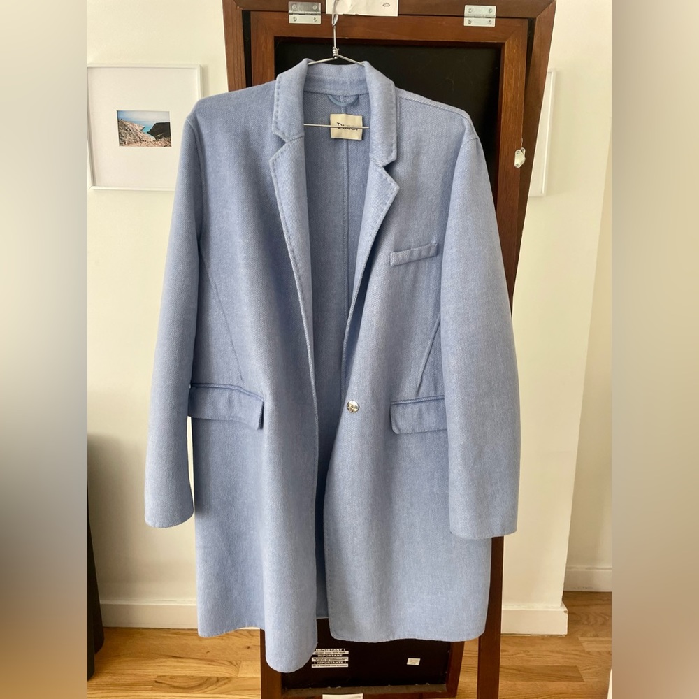 Dixie Milano light blue wool coat
